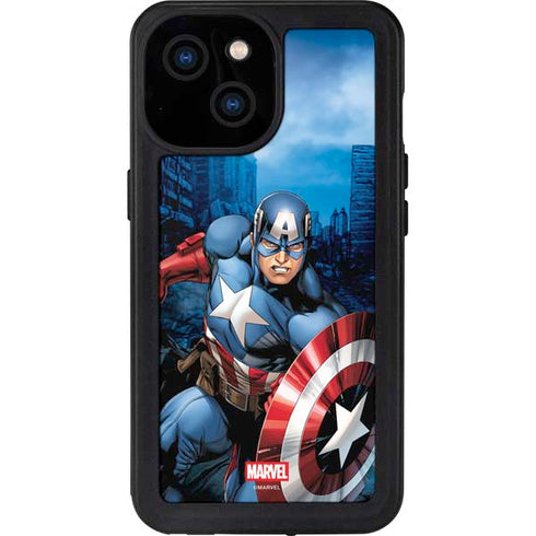 Marvel Captain America Portrait iPhone 15 Waterproof Case